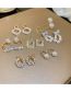 Fashion 7# Silver (bow Pearl) Metal Diamond Bow Pearl Drop Earrings