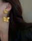 Fashion Gold Metal Butterfly Stud Earrings