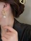 Fashion Ear Buckles - Gold Metal Size Pearl Letter Stud Earrings