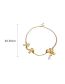 Fashion Necklace - Gold Metal Diamond Flower Necklace
