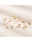 Fashion Gold Alloy Diamond Triangle Square Zirconium Chain Earrings Set