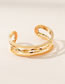 Fashion Gold Metal Geometric Line Ring