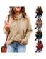 Fashion Apricot Polyester Solid Color Hooded Sweatshirt