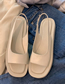Fashion Creamy-white Platform Roman Flat Sandals