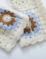 Fashion White Lapel Crochet Knit Cardigan