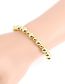 Fashion H Gold Plated Copper Beaded Bracelet
