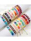 Fashion 7# Rice Bead Braided Letter Cord Bracelet