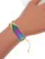 Fashion Color Rice Beaded Gradient Feather Arrow Bracelet