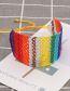 Fashion Color Geometric Cutout Rice Beaded Bracelet