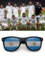 Fashion Argentina Pc Flag Square Large Frame Eyelet Sunglasses