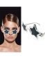 Fashion Silver Pc Pentagram Sunglasses