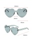Fashion Purple Rimless Heart Sunglasses
