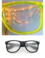 Fashion Red Box Diffractive Glasses Square Large Frame Flat Mirror