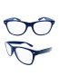 Fashion Blue Box Diffractive Fireworks Square Large Frame Sunglasses
