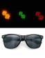 Fashion Black Frame Diffractive Fireworks Square Large Frame Sunglasses