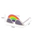 Fashion Ash Flakes Pc Rainbow White Cloud Sunglasses