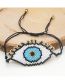 Fashion Black Geometric Beaded Braided Eye Bracelet