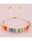 Fashion Rainbow Rice Beaded Braided Rainbow Bracelet