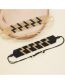 Fashion Black Rice Beaded Braided Lightning Bracelet