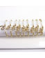 Fashion 9# Brass Gold Plated Beaded Diamond Bear Bracelet