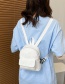 Fashion White Corduroy Large Capacity Backpack