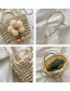 Fashion Small Flower White Straw Floral Bracelet Crossbody Bag