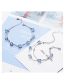 Fashion Five Squares Synthetic Square Crystal Double Layer Bracelet
