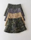 Fashion Khaki Geometric Pleated Pocket Skirt