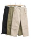 Fashion Apricot Solid Color Wide-leg Cargo Straight Pants