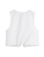 Fashion White Solid Color V-neck Vest