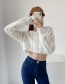 Fashion White Twist Knitted Sweater