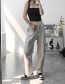 Fashion Black Cotton Multi-pocket Lace-up Straight-leg Trousers