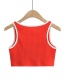 Fashion Red Color Block Tank Top
