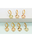 Fashion White Gold-blue Zirconium Brass Set Zirconia Angel Heart Hoop Earrings