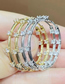 Fashion Platinum Brass Inset Zirconium Round Earrings