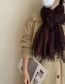 Fashion Light Brown Cotton And Linen Check Shawl
