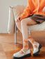 Fashion Orange Embossed Cotton Socks