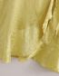 Fashion Yellow Satin Jacquard Lace-up Dress