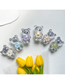 Fashion Bear Bracket - High Flash Six Petals - White Epoxy Bear Mobile Air Cushion Holder