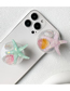 Fashion Glitter Holder - Starfish Shell - Pink Glitter Starfish Shell Phone Airbag Holder