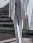 Fashion White Solid Micro Pleated Flared Trousers