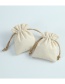 Fashion Off-white 9*12cm Brushed Cotton And Linen Jewelry Bag