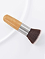 Fashion Wood Color Single Bamboo Handle Flat Powder Powder Makeup Brush