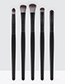 Fashion Black 5 Eyeshadow Brushes Brushed Black Blade Makeup Brush Set