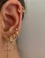 Fashion Gold Alloy Geometric Cross Ear Cuff Set