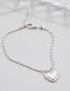 Fashion Silver Alloy Geometric Beaded Heart Bracelet