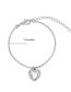Fashion Silver Alloy Geometric Beaded Heart Bracelet