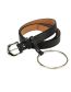 Fashion Black Trumpet Ring 6.7cm Pu Metal Buckle Ring Wide Belt