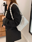 Fashion Black Large Capacity Checkerboard Shoulder Bag