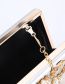 Fashion Gold Large-capacity Clutch Bag With Flower Appliquéd Gold And Pearls